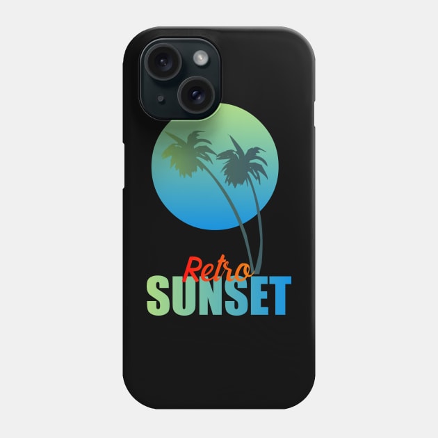 Retro sunset Phone Case by gustavoscameli