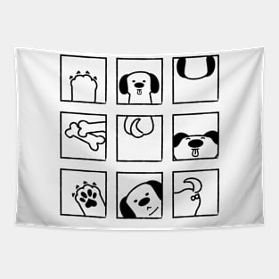 Dog Game Hide & Seek Peekaboo Tapestry