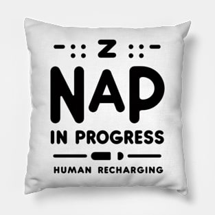 Nap in progress, human recharging Pillow