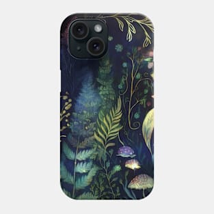 Watercolor Forest, Woodland Landscape Phone Case