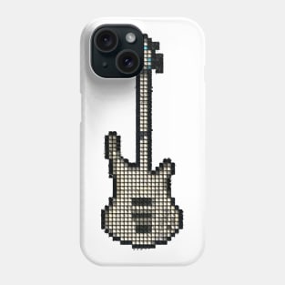 Tiled Pixel White K5 Bass Guitar Upright Phone Case