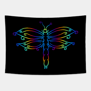 Rainbow Dragonfly Tapestry