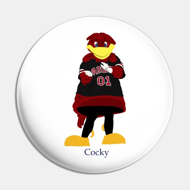 South Carolina Mascot Cocky Drawing Pin by tysonstreet