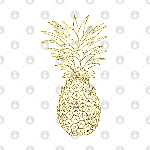 Pineapple Gold  Lucky Pineapples Cute Trendy Design by tamdevo1