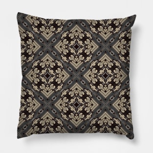 Black and White, Streets and Buildings Pattern - WelshDesignsTP002 Pillow