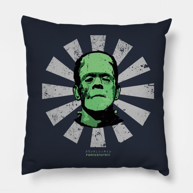 Frankenstein Retro Japanese Pillow by Nova5