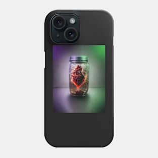 Heart in a jar Phone Case