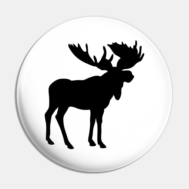Moose Silhouette Pin by ShirtyLife