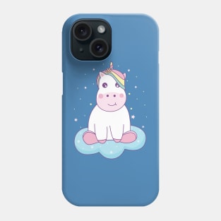 unicorn sitting on cloud Phone Case