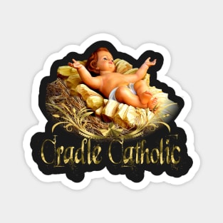 Christmas Jesus Nativity Manger Cradle Catholic Magnet