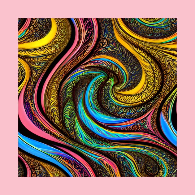 Multicolor Decorative Swirls number one by Funkiberd