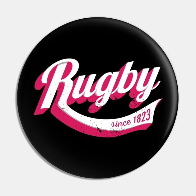 Cool rugby logo distressed Pin by atomguy