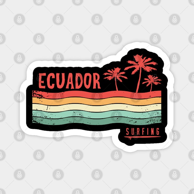 Ecuador surfing Magnet by SerenityByAlex