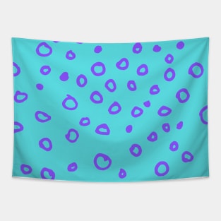 Abstract boho purple bubble pattern Tapestry