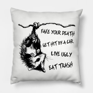 Funny Opossum Quotes Pillow