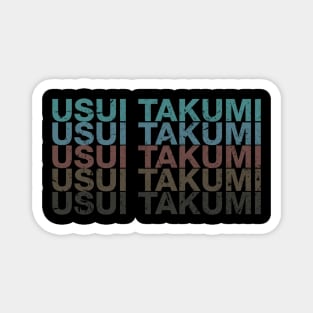 Vintage Proud Anime Name Takumi Funny Birthday Gift Magnet