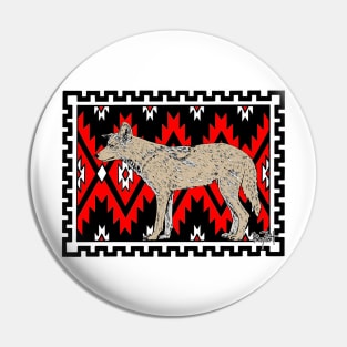 El Coyote SouthWestern Indian Motif Pin