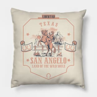 San Angelo Texas wild west town Pillow