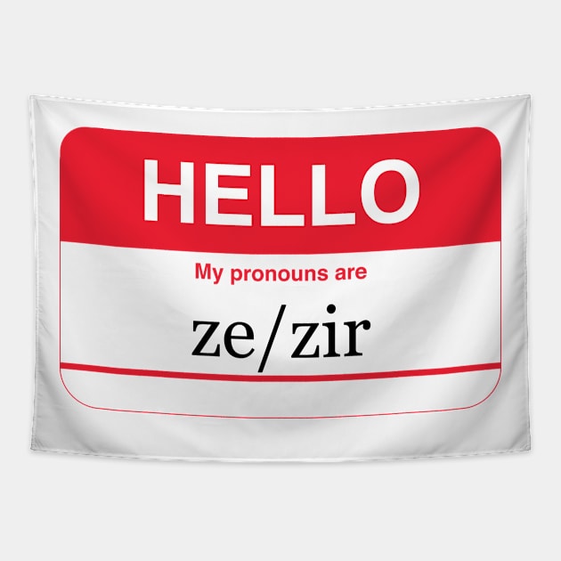 my pronouns are ze/zir Tapestry by NickiPostsStuff