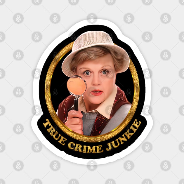 True Crime Junkie - 80s Retro Magnet by DankFutura