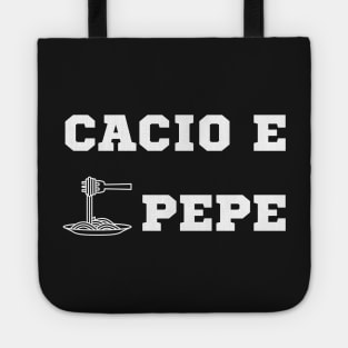 Cacio e pepe italian pasta - food Tote