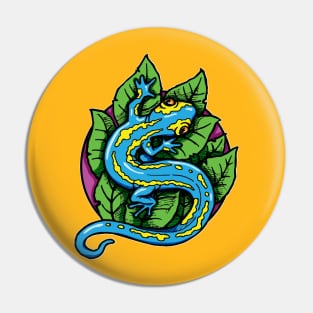 Blue Salamander Pin