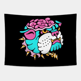 Bulldog brain Tapestry