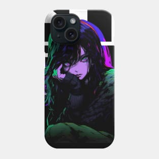 Chronically Online Anime Girl Phone Case