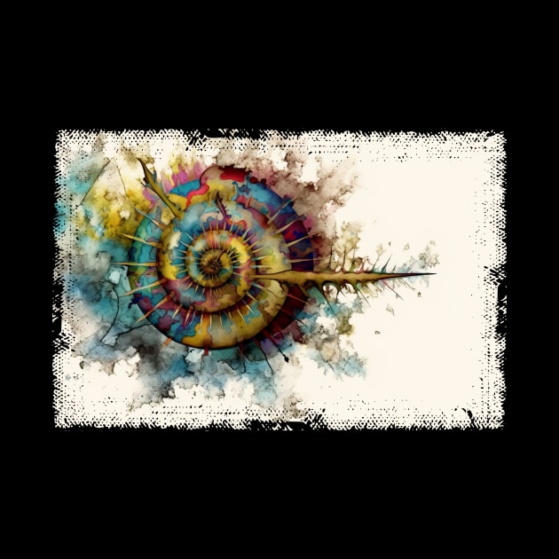 Abstract Watercolor Fibonacci Sequence by erzebeth