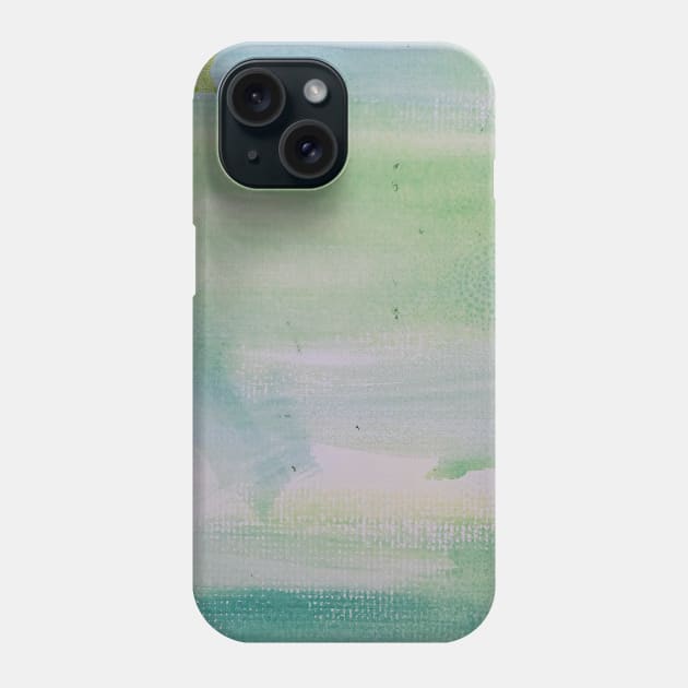 Green brush effect abstract background Phone Case by Russell102