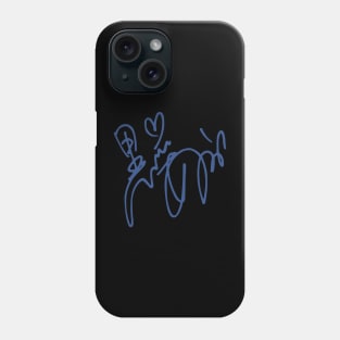 Oshi no Ko Akane Kurokawa Blue Signature Phone Case