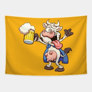 Drunk Super Cow Tapestry