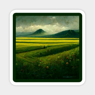 Peaceful Yellow Field | Maze Magnet