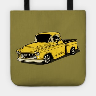 Yellow 55 Chevy pickup truck Tote