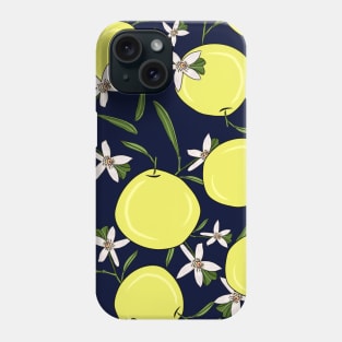Hand Drawn Tropical Lime And Flowers Phone Case