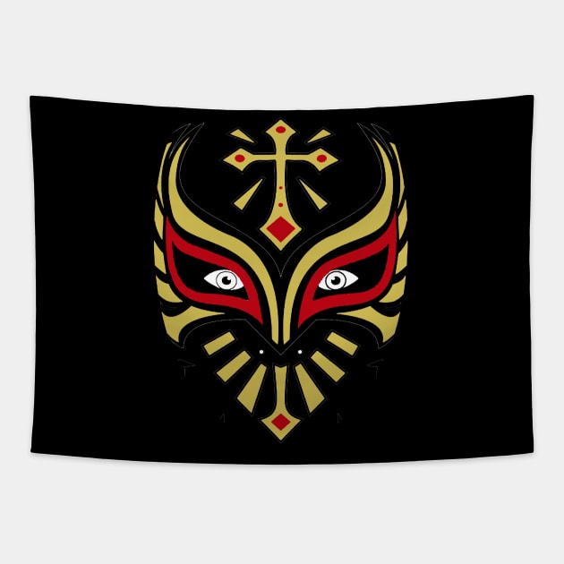 Lucha Libre Wrestling Caristico Mistico Tapestry by FeelInksense