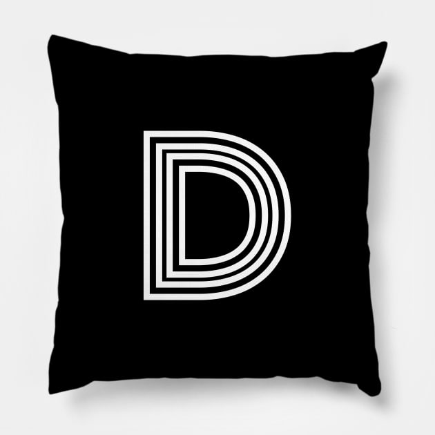 Letter D Pillow by RaymondWareNYC