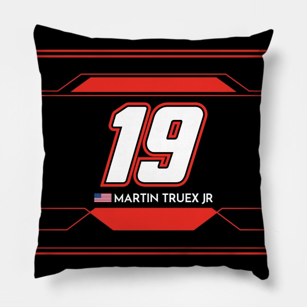 Martin Truex Jr #19 2023 NASCAR Design Pillow by AR Designs 