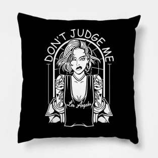 Girl Punk Rock Gothic Vintage Tattoo Pillow