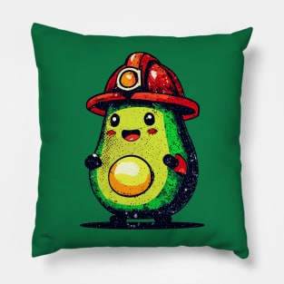 Retro avocado firefighter Pillow