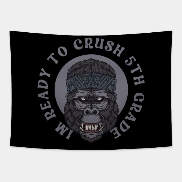 I'm Ready To Crush 5th grade Back To School Tapestry by Myartstor 