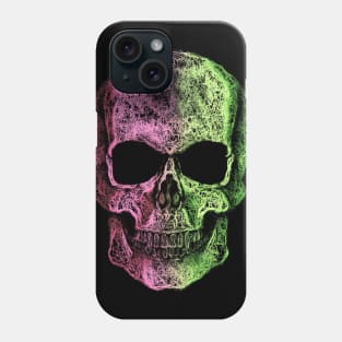 Cool skull,purple green skull mask face Phone Case