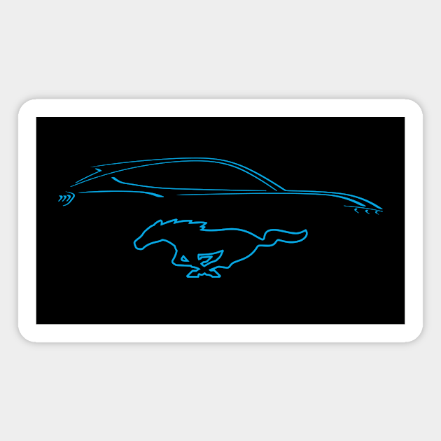 Mustang Mach-E Silhouette - Mustang Mach E - Magnet | TeePublic