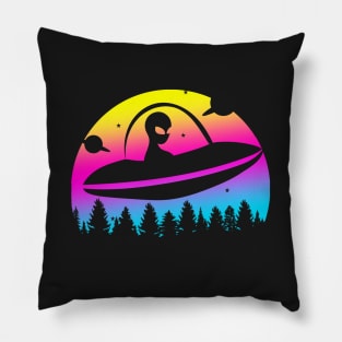 Alien Sunset Shadow Pillow