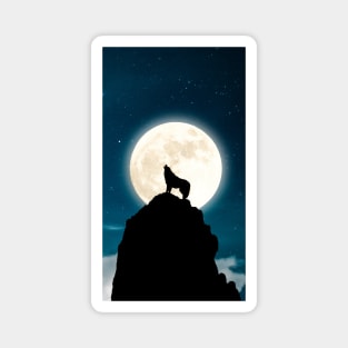 Moon Howl Magnet