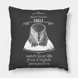 Spirit Animal - Eagle - white Pillow