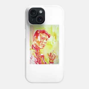 JACQUES BREL watercolor portrait Phone Case