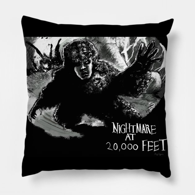 Nightmare at 20,000 feet Pillow by DougSQ