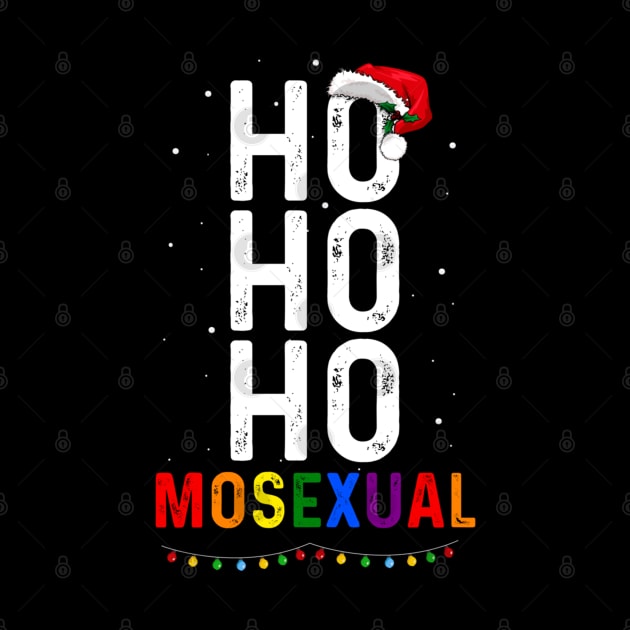 Ho Ho Ho Mosexual Gay Santa LGBT Pun Gay Pride Christmas by HBart