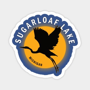 Sugarloaf Lake in Michigan Heron Sunrise Magnet